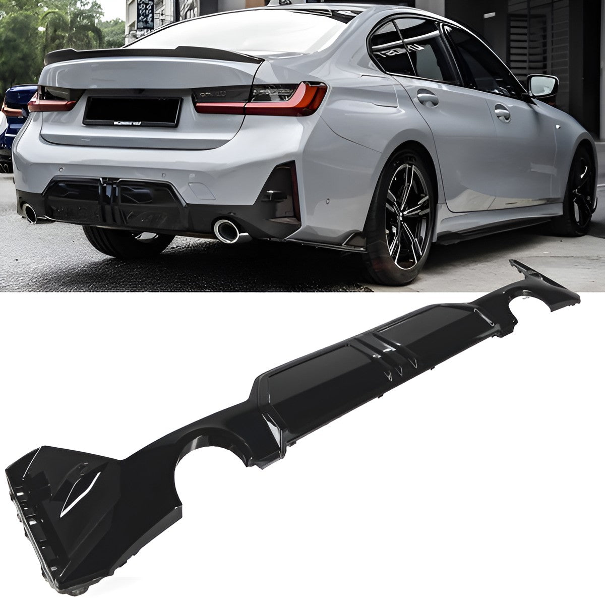 BMW G20 LCI / G21 LCI Rear Diffuser Performance Look O--O V1 – original photo