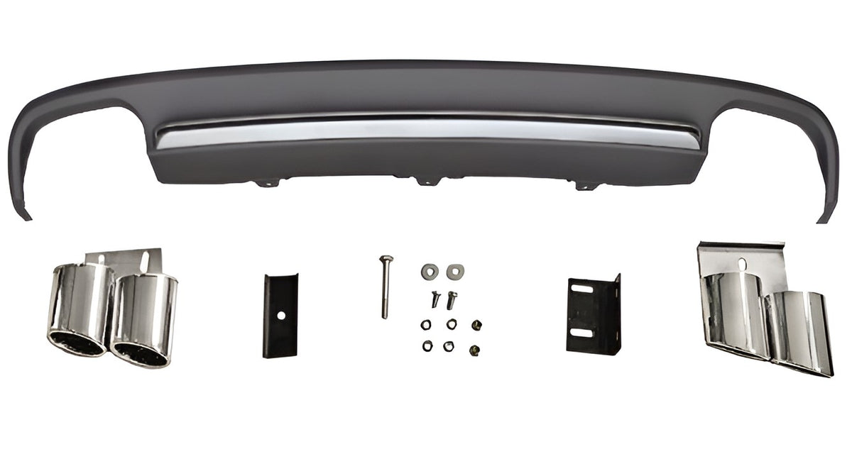 Audi A4 Facelift (B8) Dual-Exit Rear Diffuser S4 Look – original photo