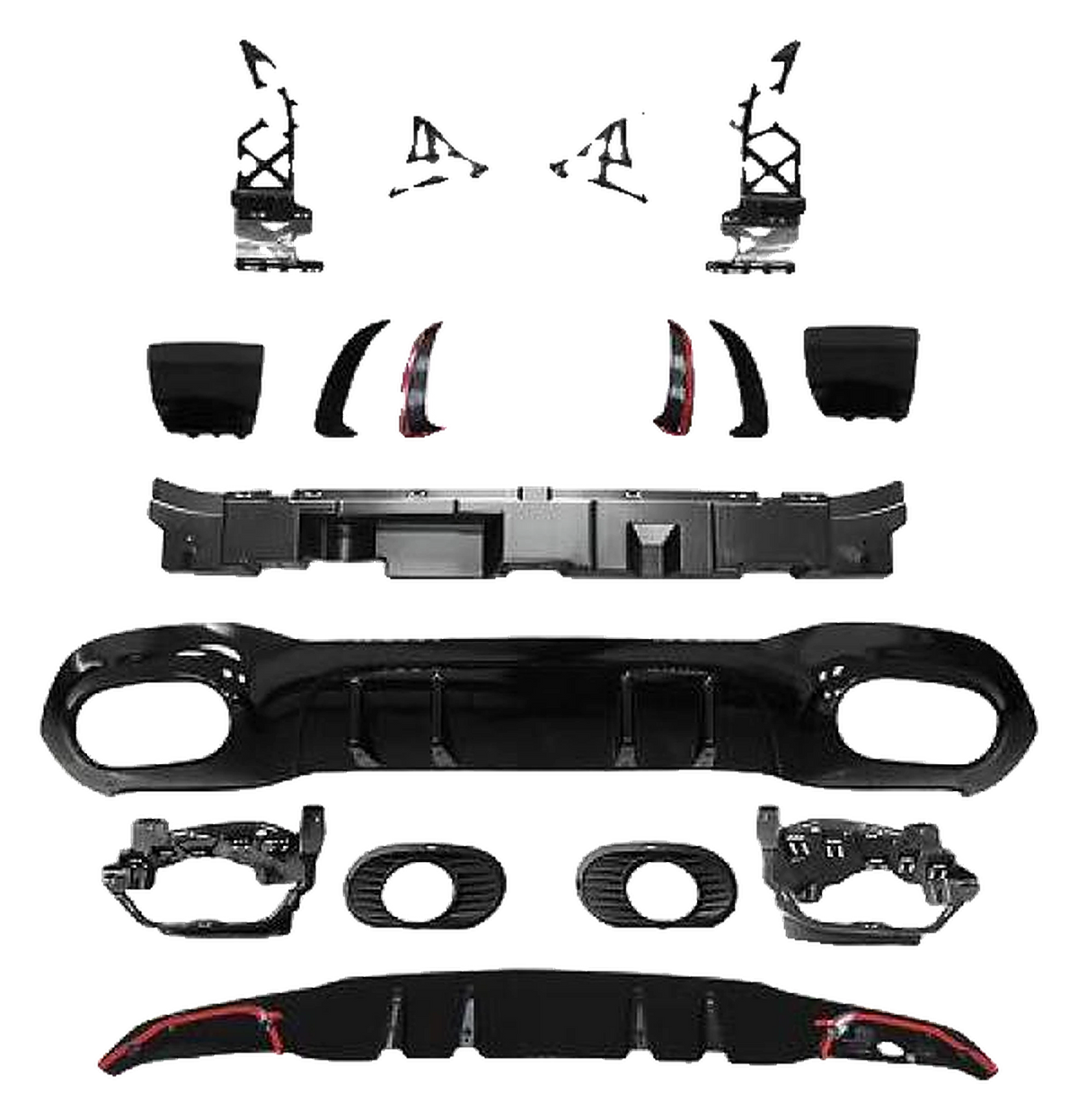 Mercedes-Benz A-Class (W177) Rear Diffuser Set A35 AMG Edition ONE Look