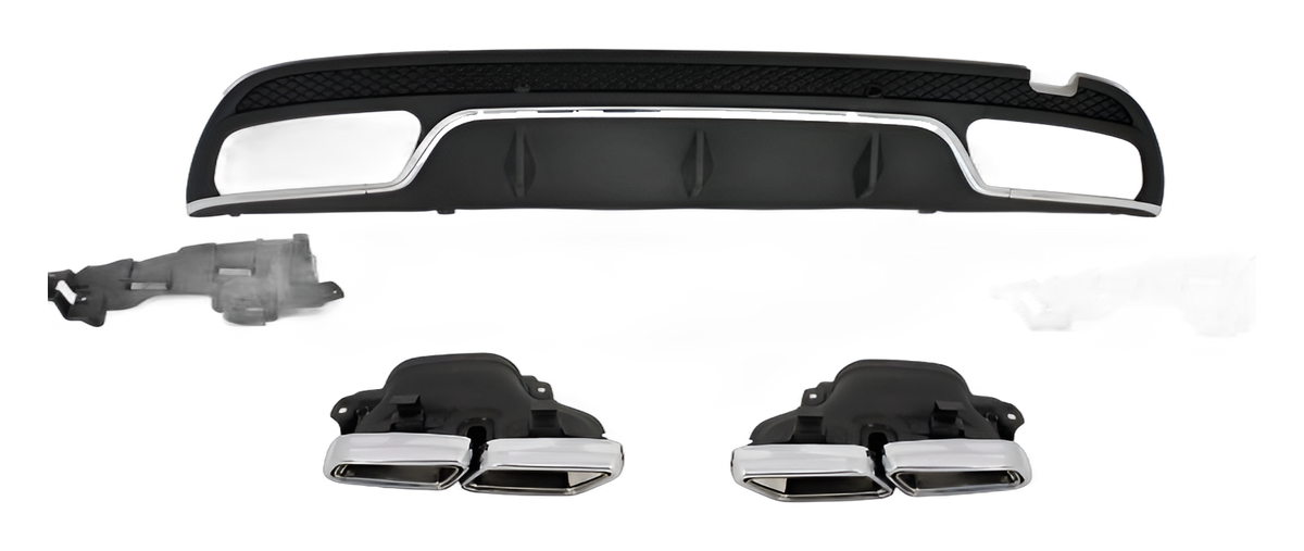 Mercedes-Benz C-Class (W205) Rear Diffuser Package C63 AMG Look Gloss Black | DTC Certificate