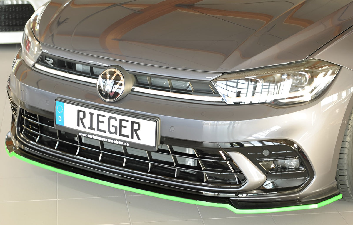 VW Polo GTI / R-Line from 2021 Rieger Front Splitter Gloss Black – Ref. RIE00088297
