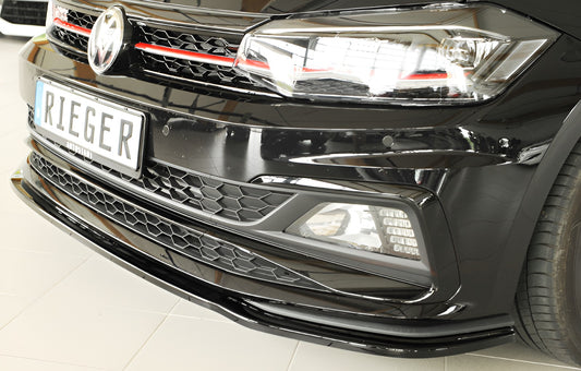 VW Polo GTI / R-Line Rieger Front Splitter Gloss Black – Ref. RIE00088167