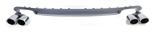 Audi A4 (B8) Dual-Exit Rear Diffuser S4 Look with Exhaust Tips