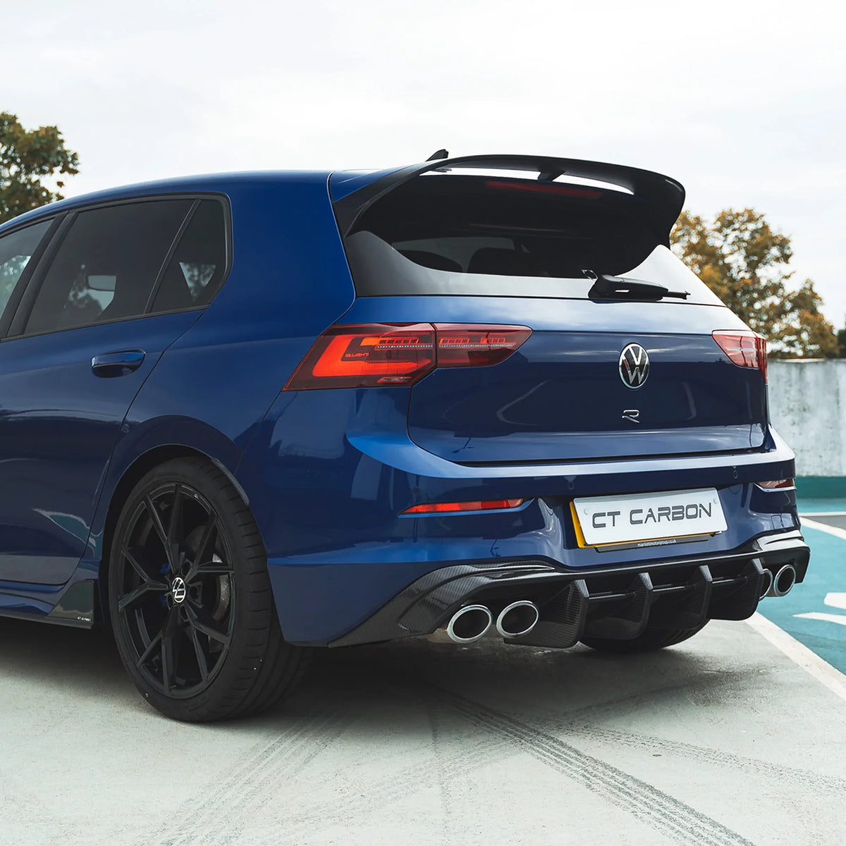 VW Golf 8 R MK8 Carbon Rear Diffuser – CT Design