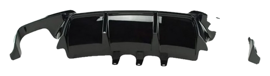 BMW F10 Sedan M5 Look Dual-Exit Rear Diffuser M Performance Gloss Black V5