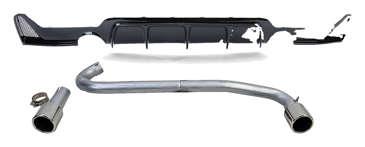 BMW F32/F33/F36 Performance Rear Diffuser O--O with Exhaust Tips V1
