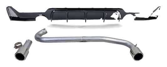 BMW F32/F33/F36 Performance Rear Diffuser O--O with Exhaust Tips V1