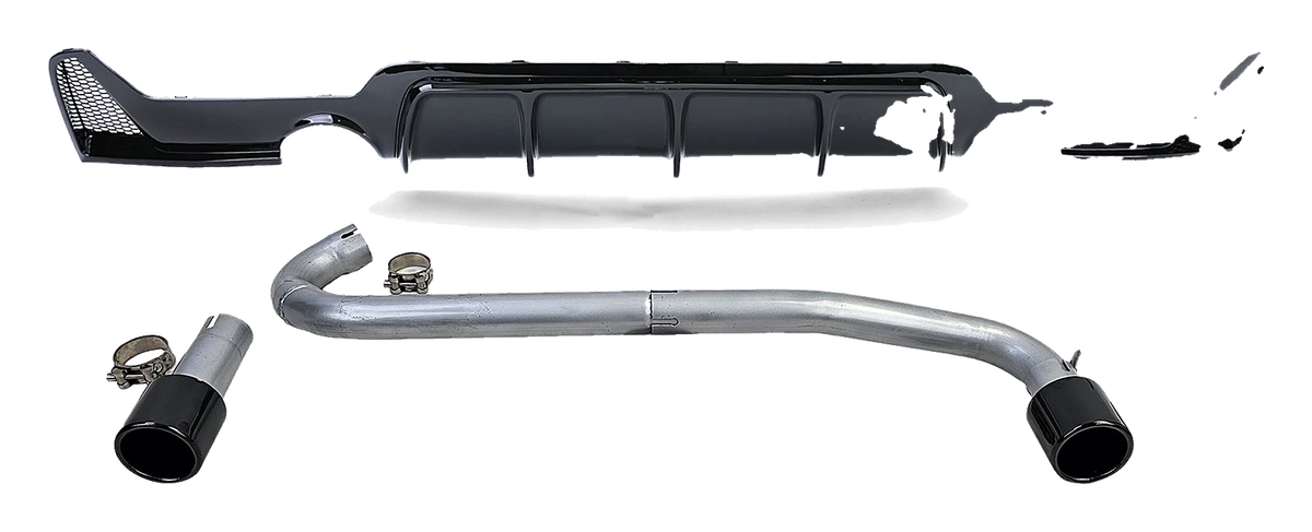 BMW F32/F33/F36 Performance Rear Diffuser O--O with Exhaust Tips V2