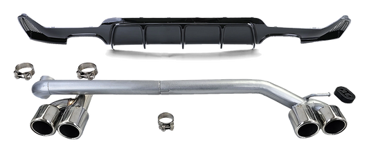 BMW F32/F33/F36 Performance Rear Diffuser OO-OO with Exhaust Tips V2