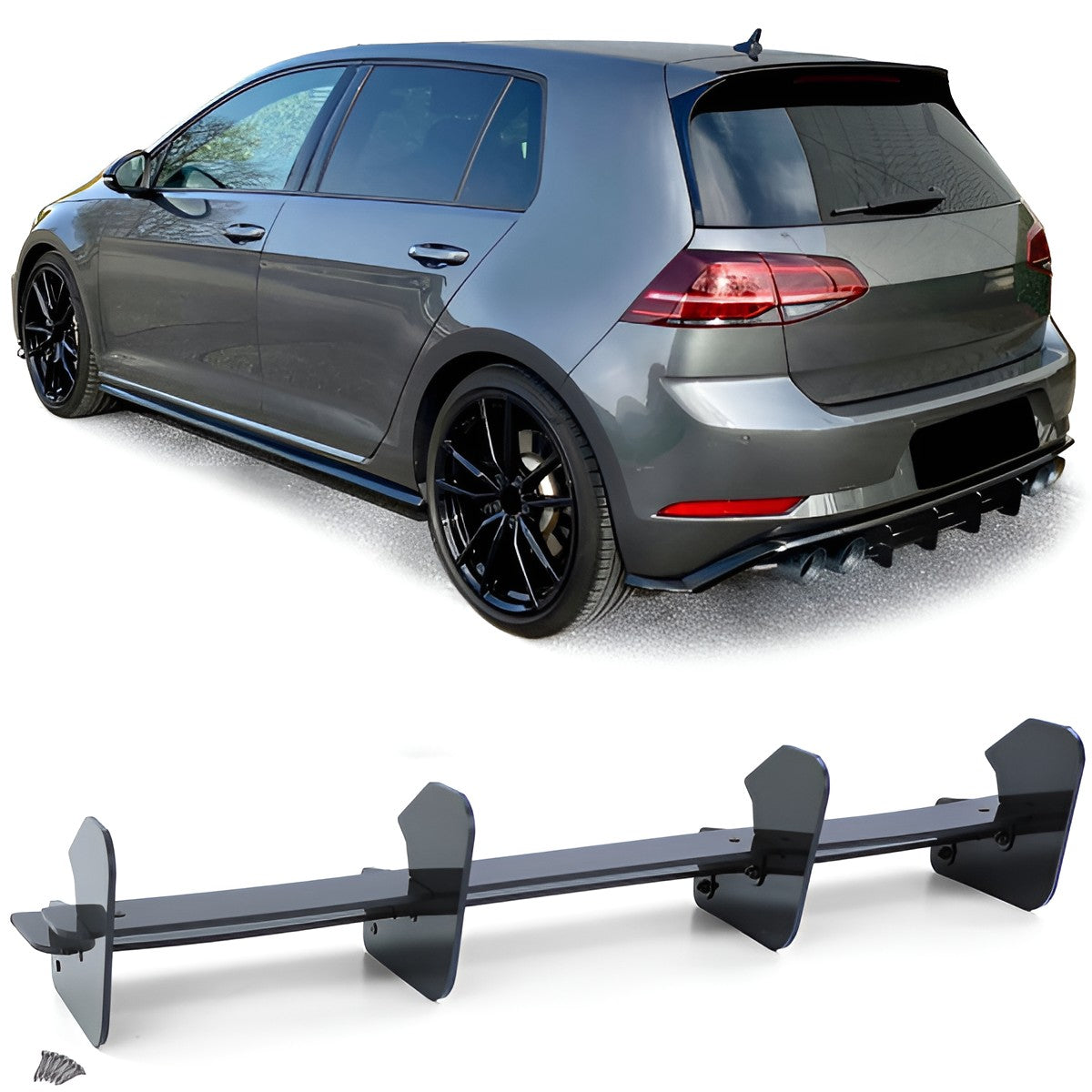 VW Golf 7.5 R Rear Diffuser Add-On – original photo