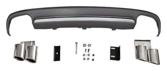 Audi A4 Facelift (B8) Dual-Exit Rear Diffuser S4 Look | DTC Certificate