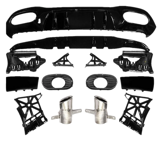 Mercedes-Benz A-Class (W177) Rear Diffuser Set A35 AMG Look V3