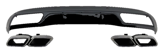Mercedes-Benz C-Class (W205) Rear Diffuser Package C63 AMG Look