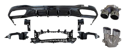 Mercedes-Benz C-Class (W206) Rear Diffuser Package C43 AMG Look V4
